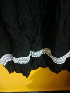 Chic Black Kurti with Tassels