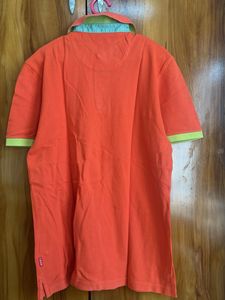 IZOD Men's Orange Polo Shirt- medium size