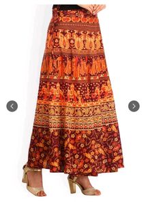 Bohemian Print Wrap Skirt