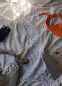 V Neck Crochet Top🧸