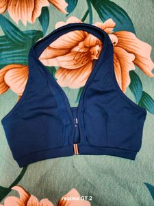 Shein Plunging Halter Neck Panelled Micro Crop Top