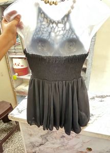 cute black party top