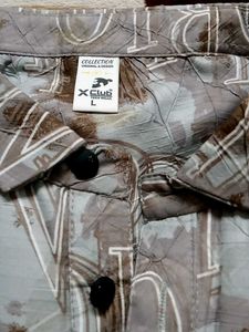 Unique Graphic Print Button-Up Shirt