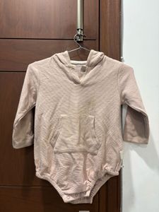 Baby Girl's Cozy Hoodie Romper