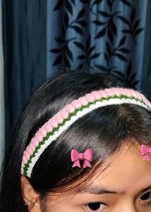 tulip hair band crochet🧶