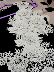 Black Lace Flower Applique Top