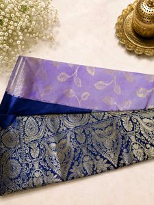 Elegant Lavender Silk Saree