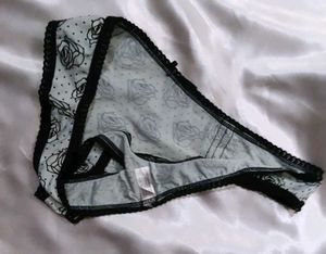 Cute Rose Print Thong Panty