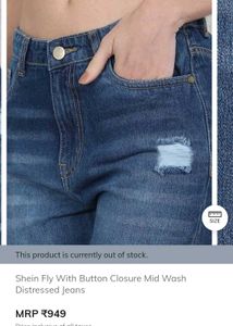 Women's Ripped Blue Jeans