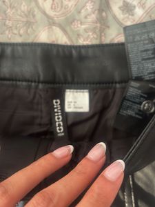 Black Faux Leather Mini Skirt