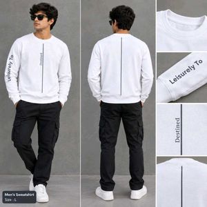 Men's White Graphic Sweatshirt