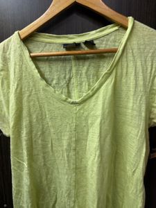 Lime Green V-Neck New T-Shirt