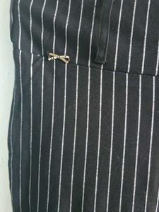 officewear formal Striped Black Pants