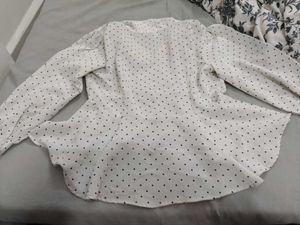 Chic Polka Dot Peplum Top