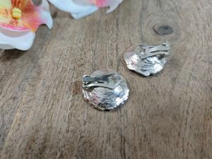Vintage Unique Silver Tone Statement Earrings