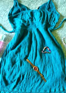 💙🌊TEAL SPAGHETTI STRAPS DRESS