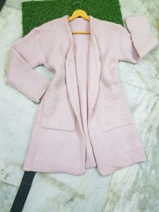 Blush Pink Knit Cardigan
