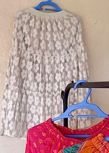 Floral Lace Tiered Maxi Skirt