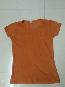 O.Valley Women's Casual Orange T-Shirt