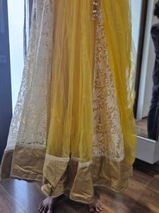 Elegant Yellow Embellished Gown