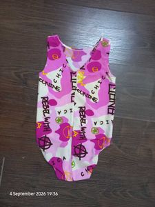 Girls' Pink Graphic Bodysuit