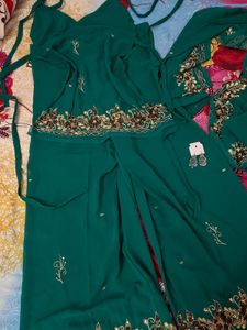 💚90sBackless kurta,plazo,chuni,slang Bag set💚