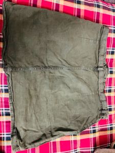 Olive Green Button-Down Skirt