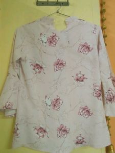 Beautiful Pink Floral Kurta