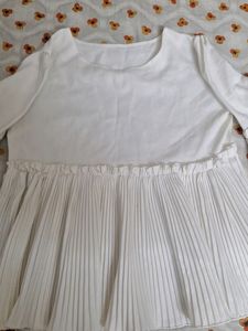 Pleated White Top
