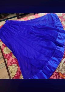 Girls Royal Blue Lehenga Choli