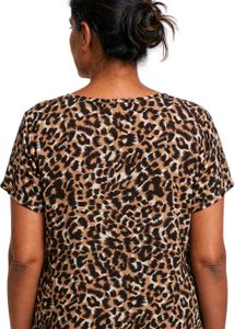 Leopard Print Short Sleeve Top