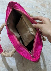 Embroidered Velvet Clutch Bag