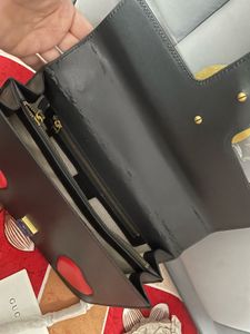 Black Leather Heart Crossbody Bag