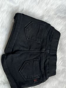 Black Denim Shorts