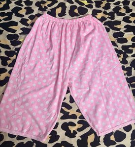 Pink Polka Dot Pajama Capris