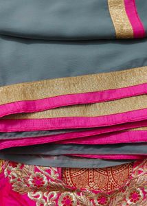 Saree WithDesigner Embroidered Blouse