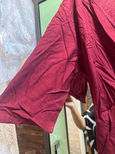 Sera Maroon Solid Playsuit