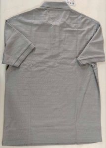 Men's Grey Textured Polo Shirt