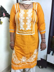 mustard cotton suite
