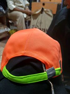 Vibrant Orange &amp; Lime Adidas Cap