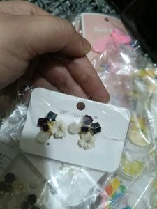 Elegant Pearl Bow Earrings Set Of 2 Pairs
