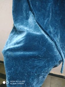 Western Middi Green Velvet +Cotra Streachable Top
