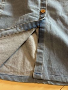 Button-Down Denim Skirt