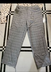 Chic Printed Button-Down Shirt &amp; Plaid Pants Set