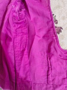 Pink Embroidered Saree