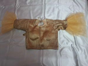 Sheer Bell Sleeve Brocade Blouse