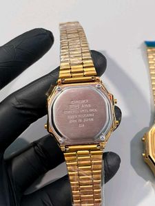 Golden digital Watch unisex