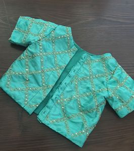 Beautiful Teal Lehenga Choli Set