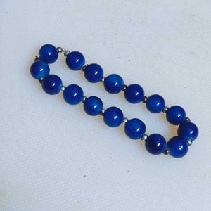 Blue Glass Beaded Bracelet