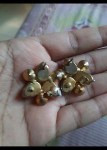 Sparkling Peach &amp; Crystal Stud Earrings